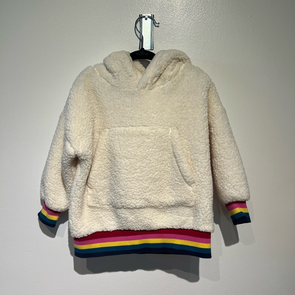 Hanna Andersson || Faux Sherpa Puff Cream Fleece Jacket